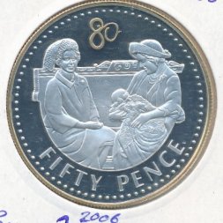 Фолклендские острова 50 пенсов 2006 год