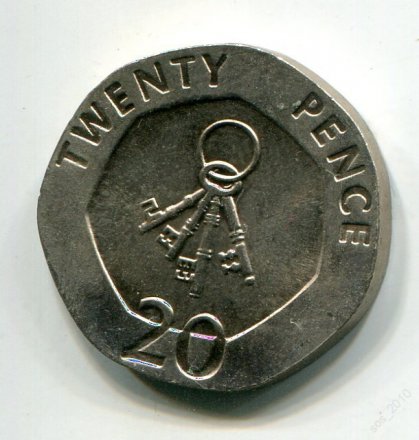 Гибралтар 20 пенсов 2009 год