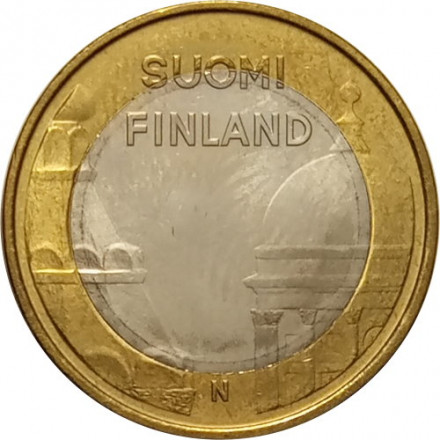 Финляндия 5 евро 2012 год - Исторические регионы Финляндии. Строения - Уусимаа