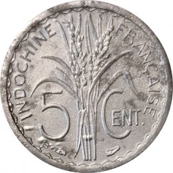 Французский Индокитай 5 центов 1946 год (B) - F