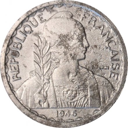 Французский Индокитай 5 центов 1946 год (B) - F