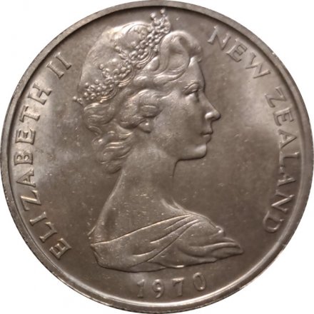 Новая Зеландия 50 центов 1970 год - Парусник &quot;ENDEAVOUR&quot; (BU)