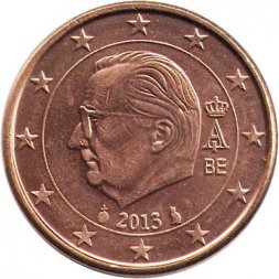 Бельгия 1 евроцент 2013 год
