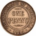 Австралия 1 пенни 1935 год - Король Георг V