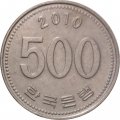 Южная Корея 500 вон 2010 год - Маньчжурский журавль