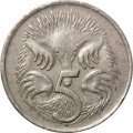 Австралия 5 центов 1967 год - Ехидна