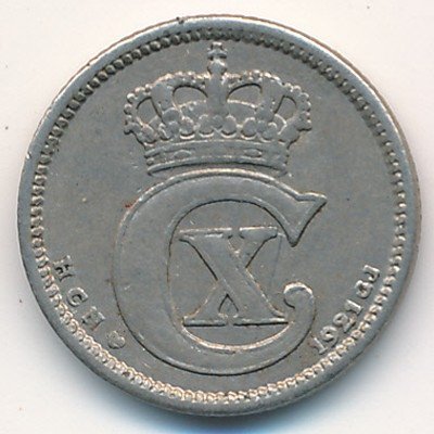Дания 10 эре 1921 год