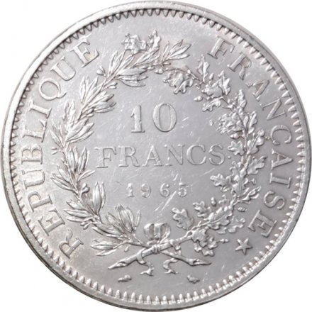 Франция 10 франков 1965 год