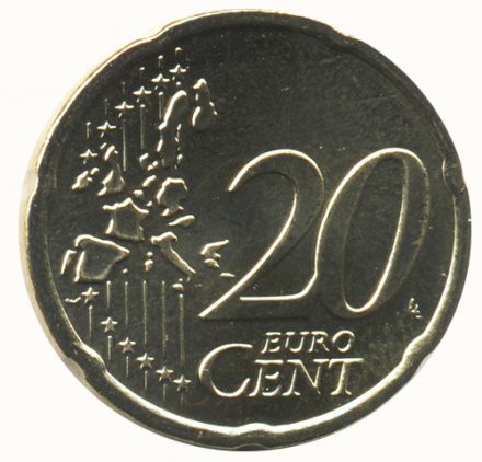 Финляндия 20 евроцентов 2010 год - Герб Финляндии