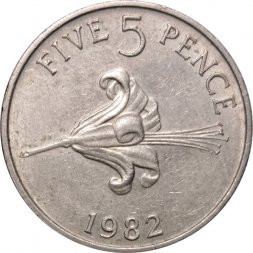 Гернси 5 пенсов 1982 год