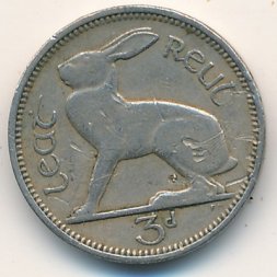 Ирландия 3 пенса 1948 год