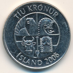 Исландия 10 крон 2006 год - Мойва