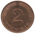 ФРГ 2 пфеннига 1992 год (D)