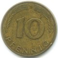 ФРГ 10 пфеннигов 1990 год - D