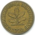 ФРГ 10 пфеннигов 1990 год - D