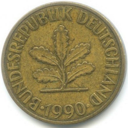 ФРГ 10 пфеннигов 1990 год - D