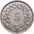 Швейцария 5 раппенов 1933 год