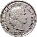 Швейцария 5 раппенов 1933 год
