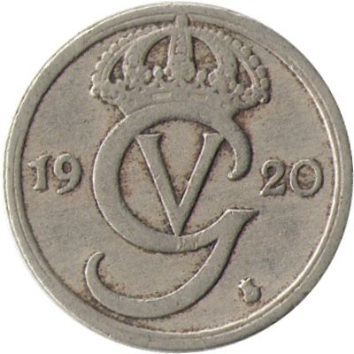 Швеция 10 эре 1920 год - Король Густав V