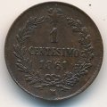 Италия 1 чентезимо 1861 год