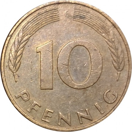 ФРГ 10 пфеннигов 1992 год (F)