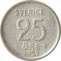 Швеция 25 эре 1952 год