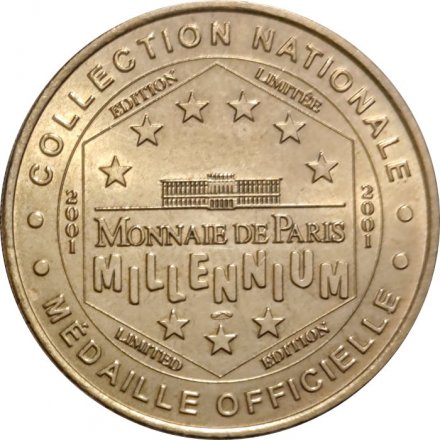 Жетон Monnaie de Paris. Palais Princier Monaco. 2001