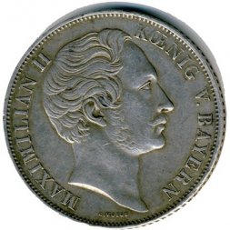 Бавария 2 гульдена 1855 год