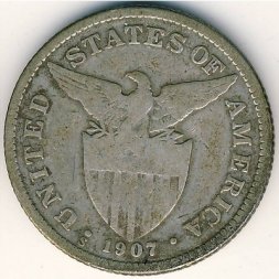 Филиппины 50 сентаво 1907 год
