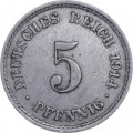 Германия 5 пфеннигов 1914 год (A)