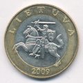 Литва 2 лита 2009 год