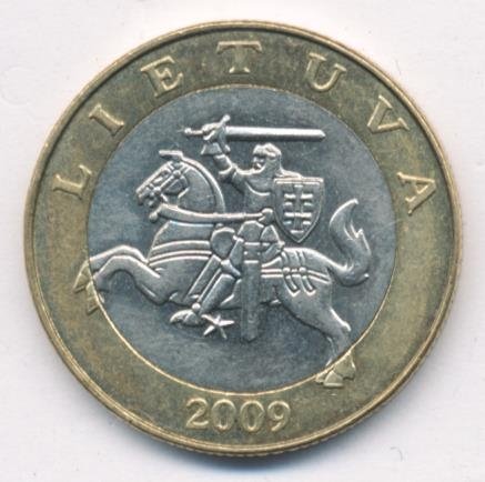 Литва 2 лита 2009 год