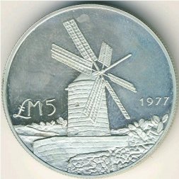 Мальта 5 фунтов 1977 год