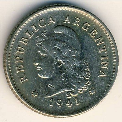 Аргентина 10 сентаво 1941 год