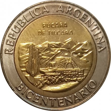 Аргентина 1 песо 2010 год - Пукара-де-Тилкара
