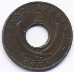 Монета Восточная Африка 1 цент 1924 год - Георг V