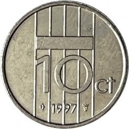 Нидерланды 10 центов 1997 год