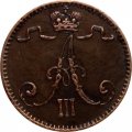 Финляндия 1 пенни 1892 год - Александр III - XF