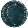 Фиджи 1 доллар 2009 год - Тропические рыбы - Длиннорылая рыба-бабочка