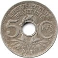 Франция 5 сантимов 1921 год
