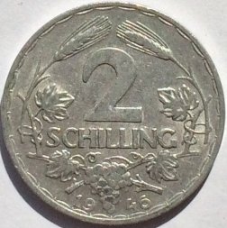 Австрия 2 шиллинга 1946 год
