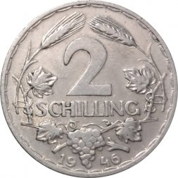 Австрия 2 шиллинга 1946 год