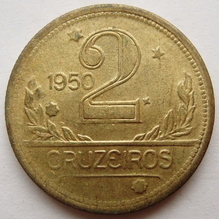 Бразилия 2 крузейро 1950 год - Топографическая карта
