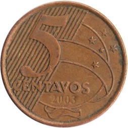 Бразилия 5 сентаво 2003 год - Тирадентис