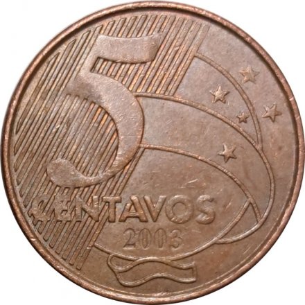 Бразилия 5 сентаво 2003 год - Тирадентис