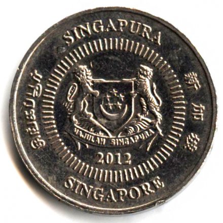 Сингапур 50 центов 2012 год