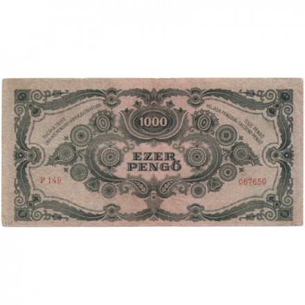 Венгрия 1000 пенгё 1945 год - VF+