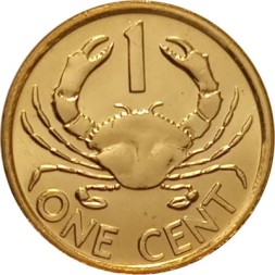 Сейшелы 1 цент 2014 год - Краб