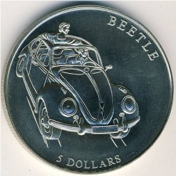 Либерия 5 долларов 2000 год