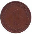 ФРГ 1 пфенниг 1976 год - J